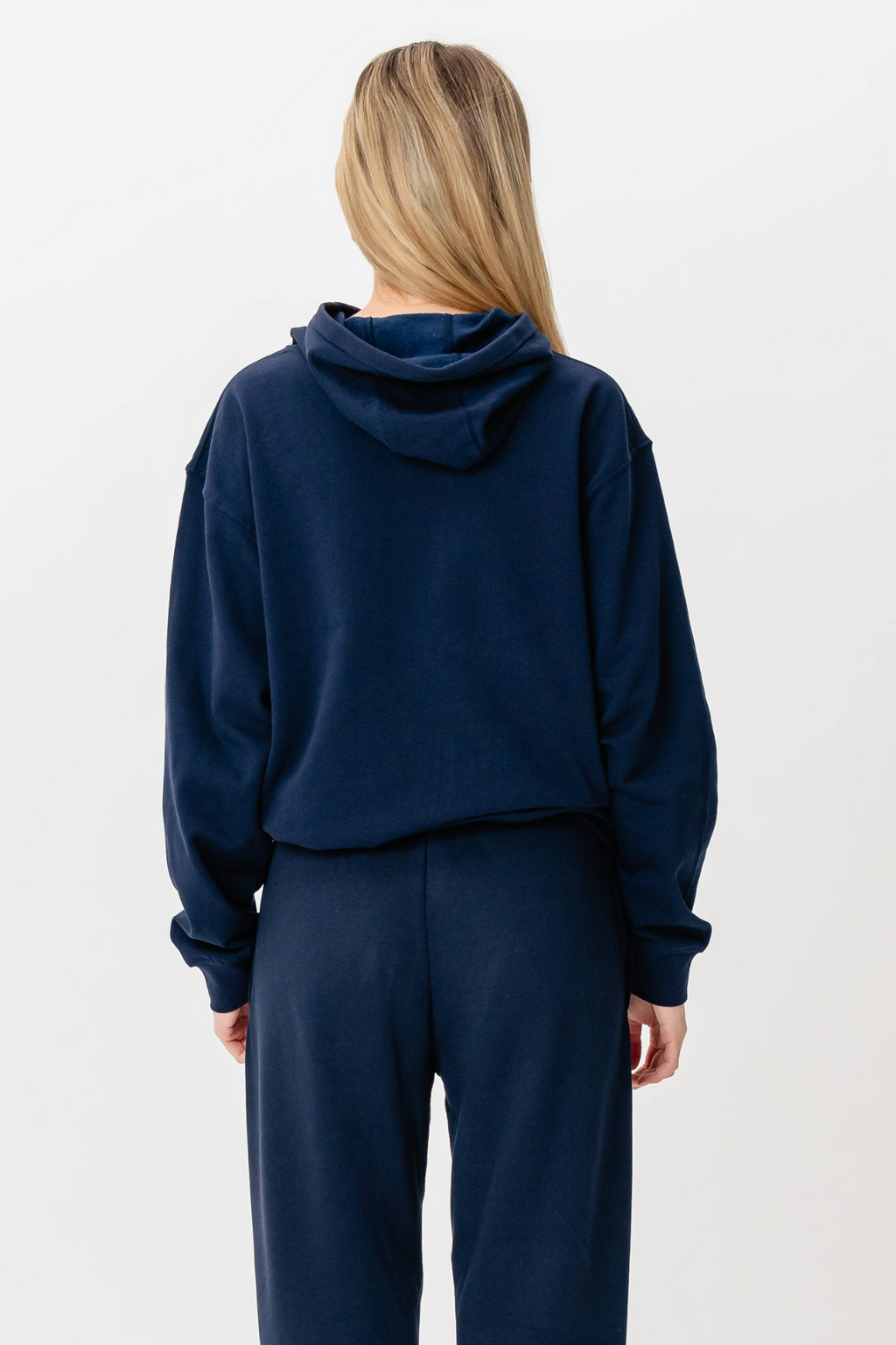 Hoodie Utan Snörning - Navy