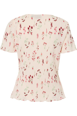 Flora O-Neck Topp - Petal Pink