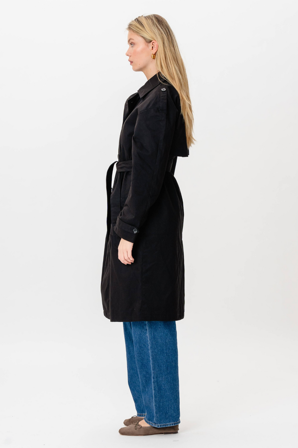 Linea trenchcoat - Svart