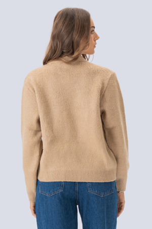 Hazel Stickad Tröja - Beige