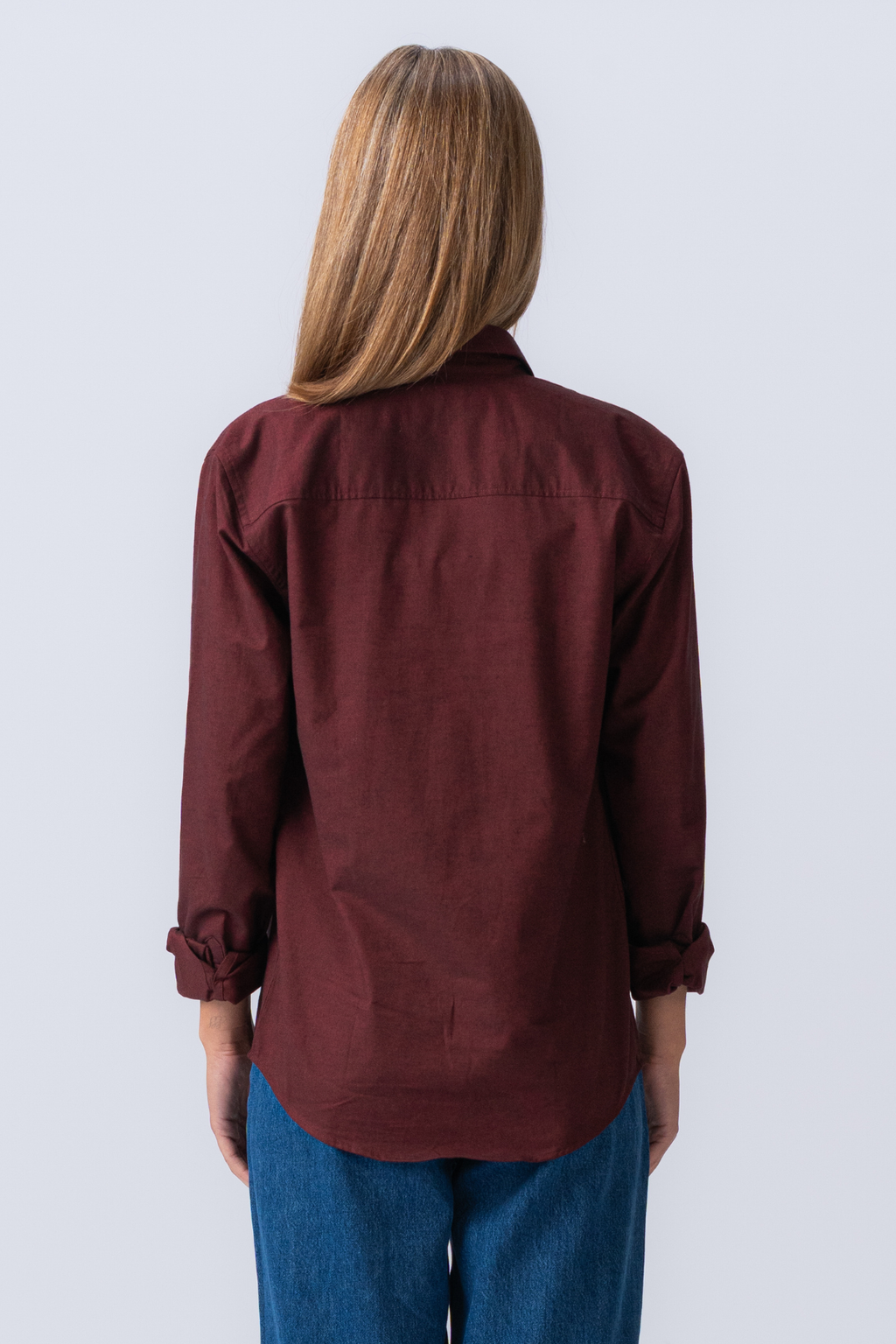 Boyfriend Oxfordskjorta - Burgundy