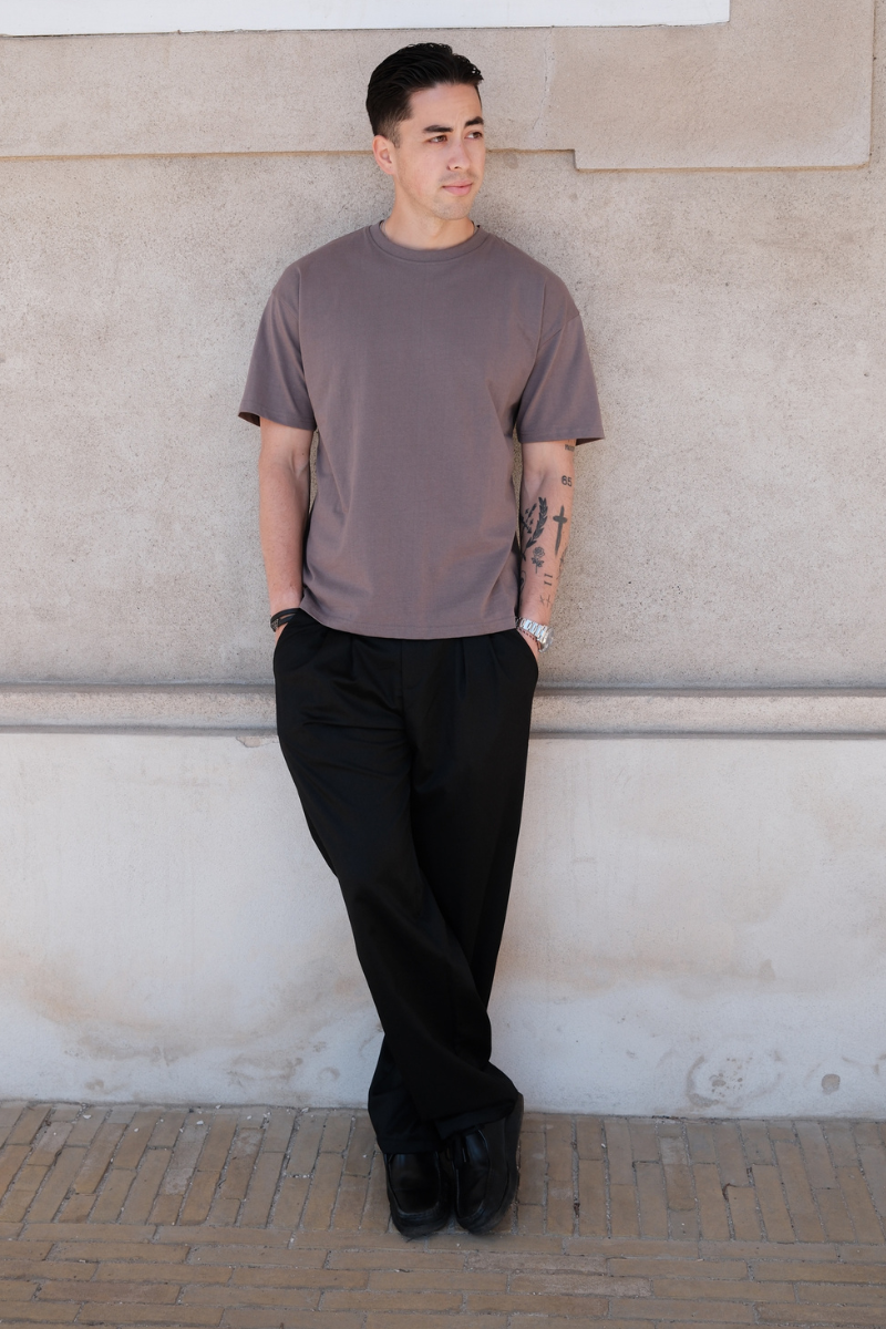 Heavy Boxfit Tee - Mörkgrå