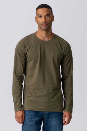 Basic Långärmad  Tee - Armygrön