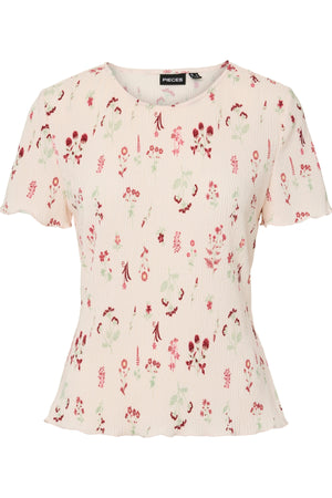Flora O-Neck Topp - Petal Pink