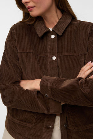 Jamie Corduroy Shacket - Chocolate