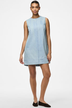 Flora Mini Denimklänning - Light Blue Denim