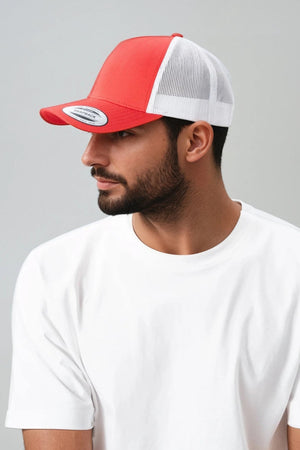 Retro Trucker Colored Front -Röd
