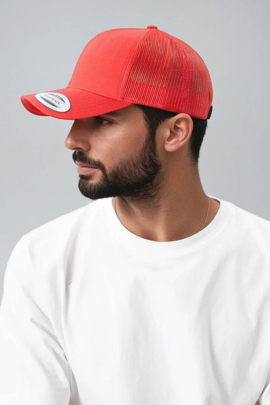 Retro Trucker Cap - Röd
