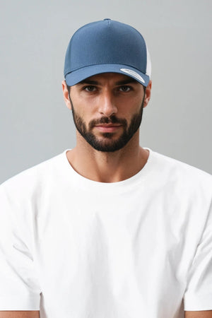 Retro Trucker Colored Front - Marinblå