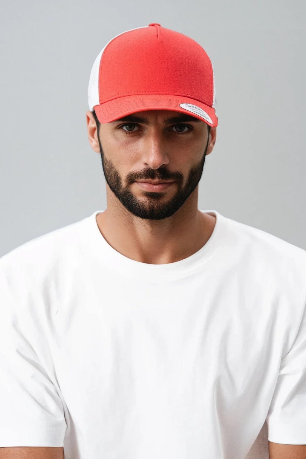 Retro Trucker Colored Front -Röd