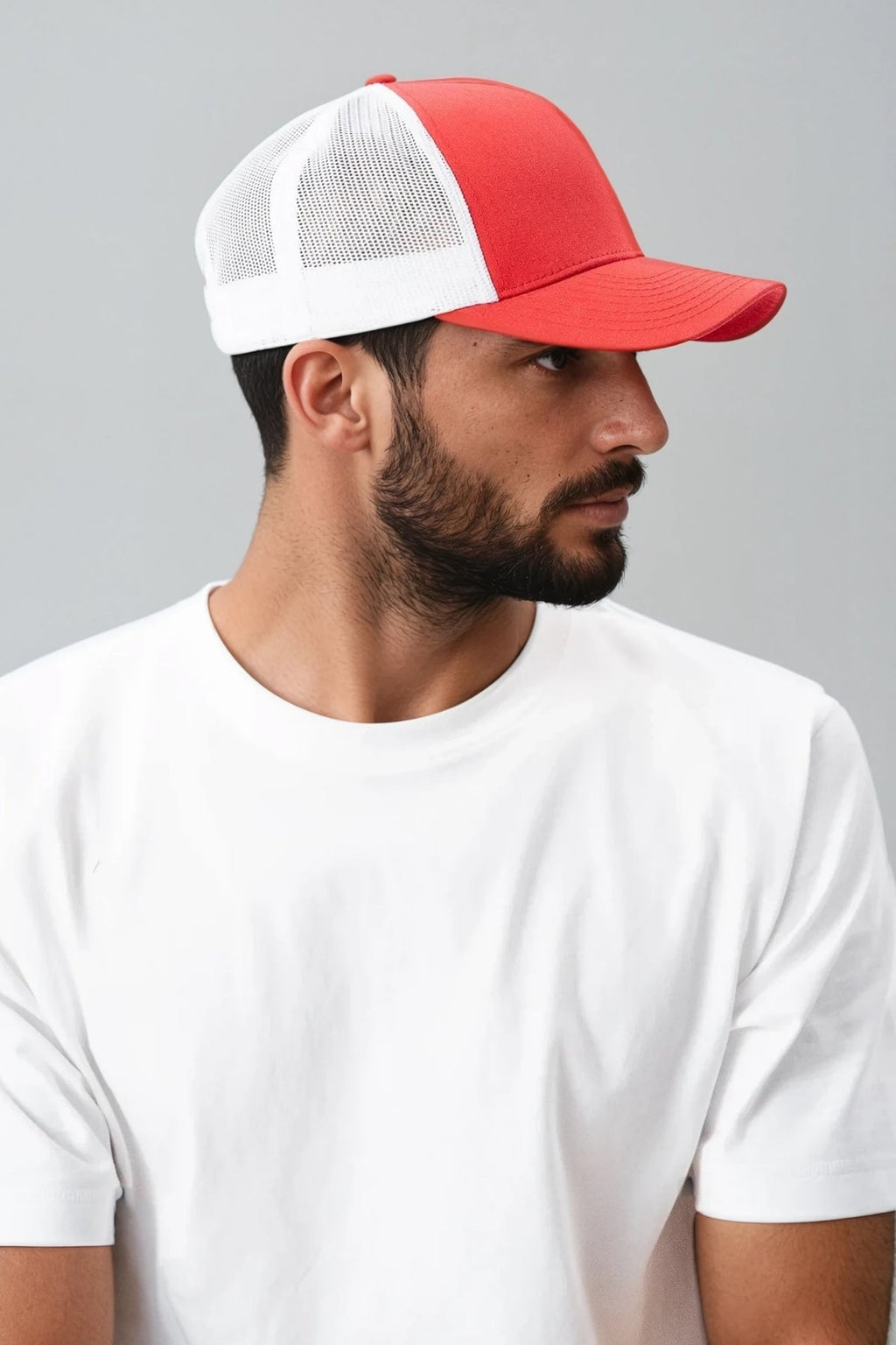 Retro Trucker Colored Front -Röd