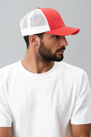 Retro Trucker Colored Front -Röd