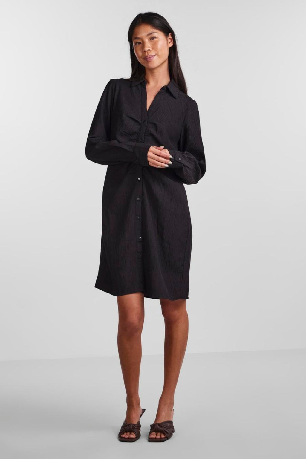 Anne Långärmad Klänning - Svart