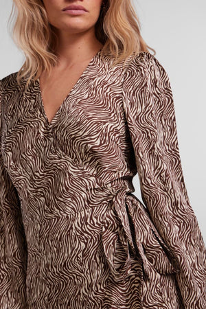 Juliet Wrap Klänning - Chicory Coffee