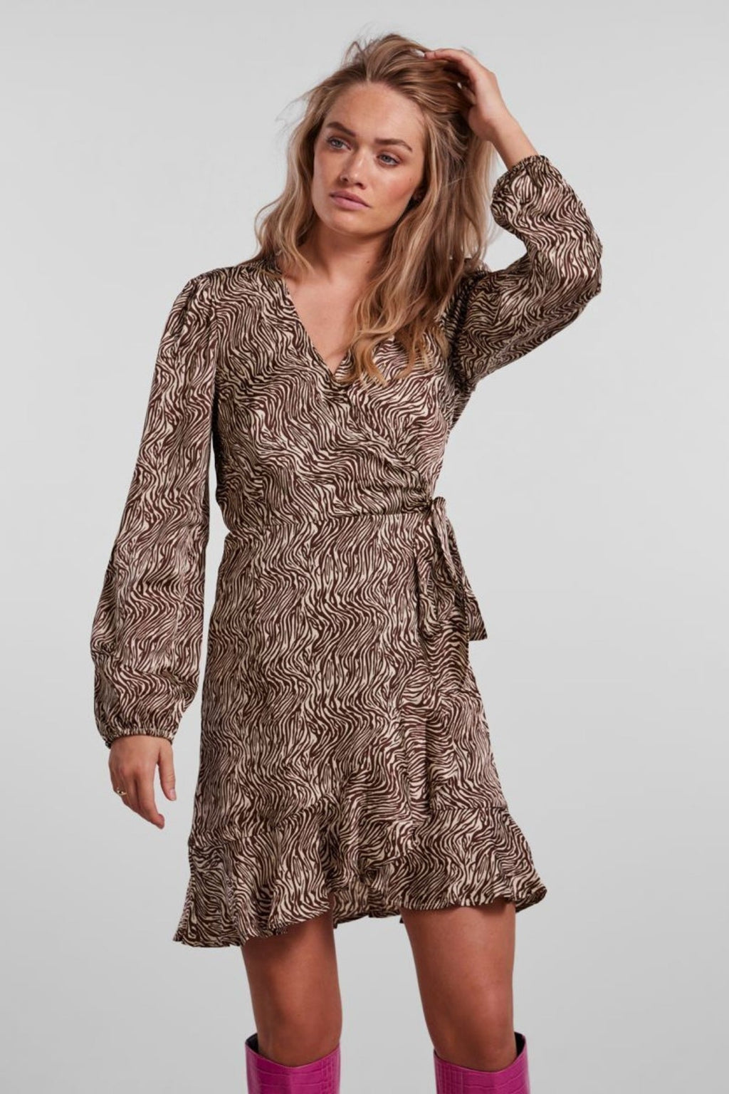 Juliet Wrap Klänning - Chicory Coffee