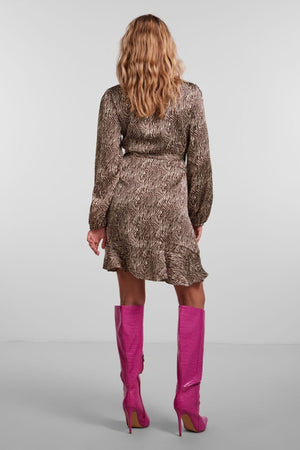 Juliet Wrap Klänning - Chicory Coffee