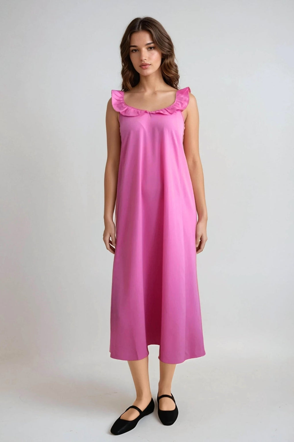 Zora Midi Klänning - Rosa