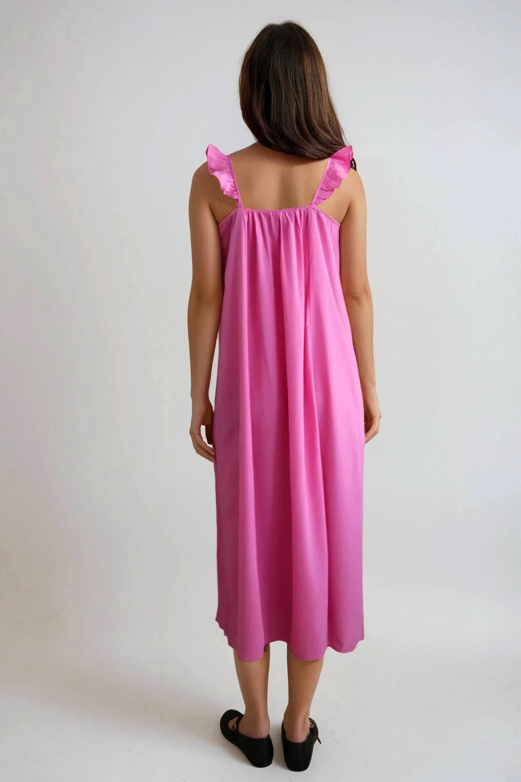 Zora Midi Klänning - Rosa