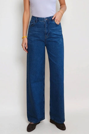Nora Wide Jeans - Ljusblå Denim