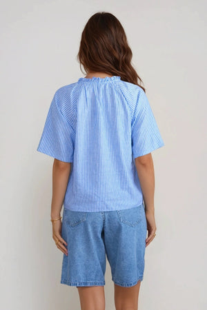 Linn Frill Top - Marina Vit
