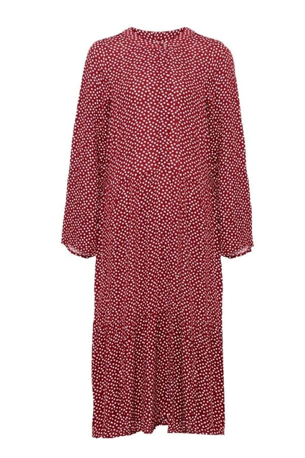 Anna Långärmad  Klänning - Soltorkade Tomater