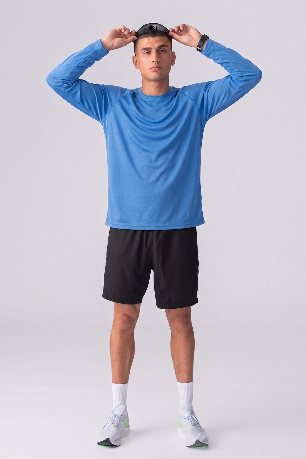 Långärmad  Gym Tee - Blå