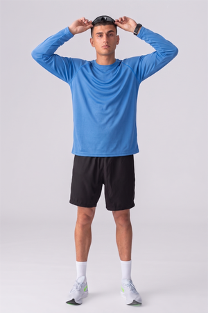 Långärmad  Gym Tee - Blå