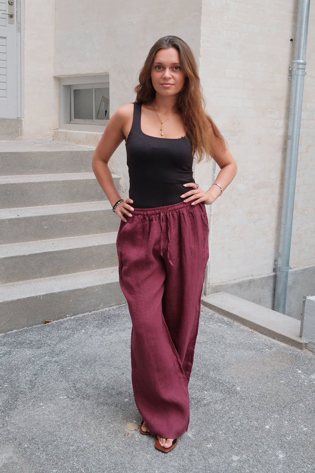 Astrid Linne Pants - Röd