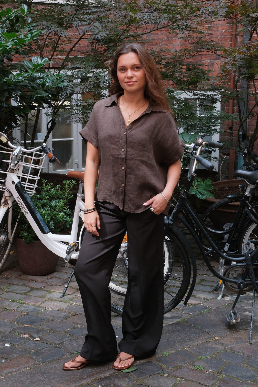 Astrid Linneskjorta - Brun