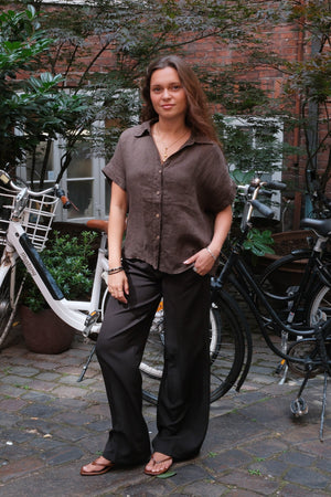 Astrid Linneskjorta - Brun