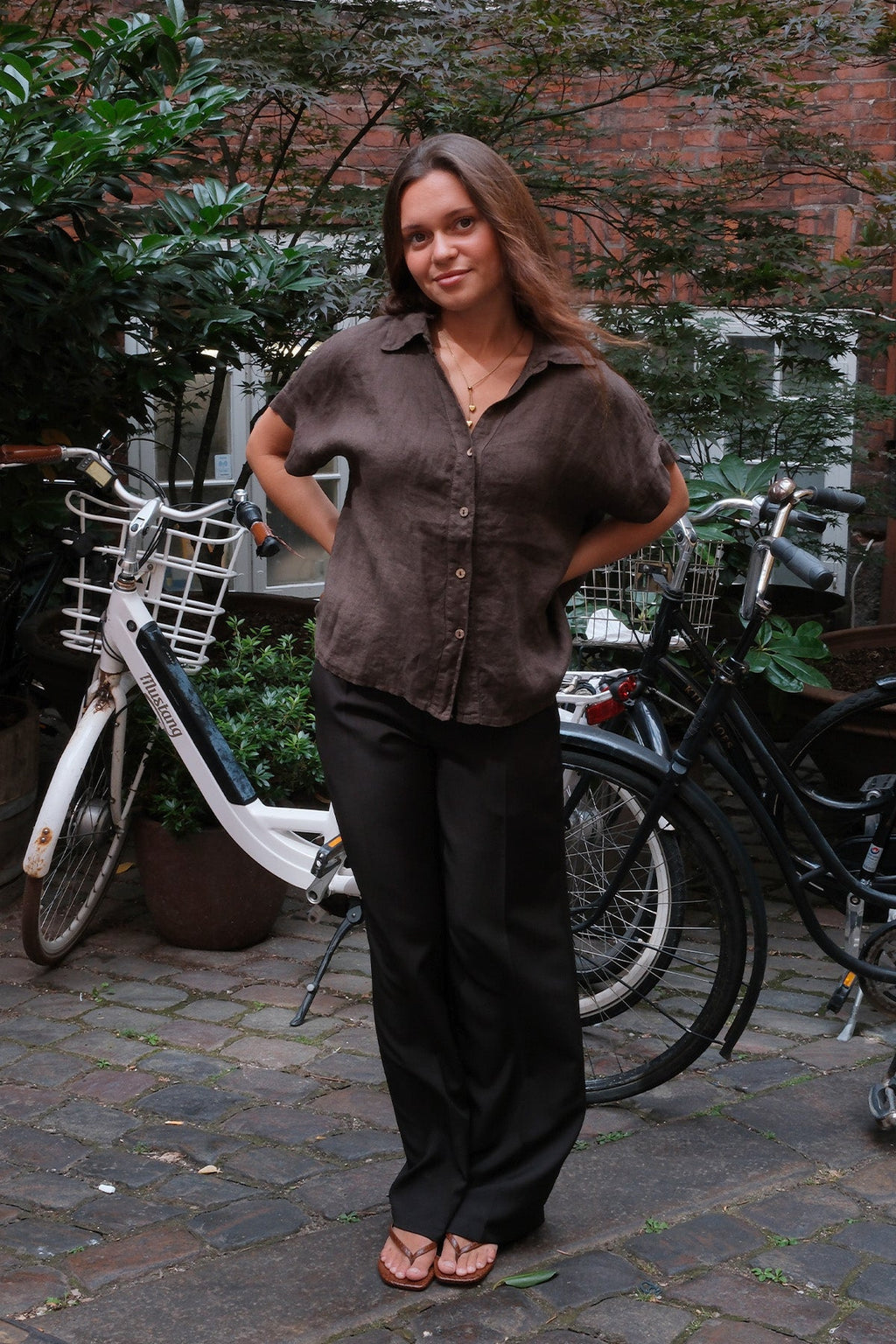 Astrid Linneskjorta - Brun