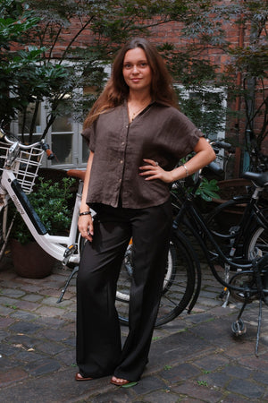 Astrid Linneskjorta - Brun