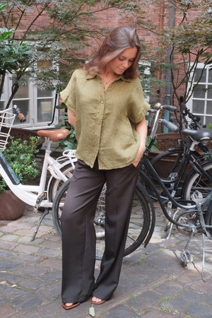 Astrid Linneskjorta - Olive