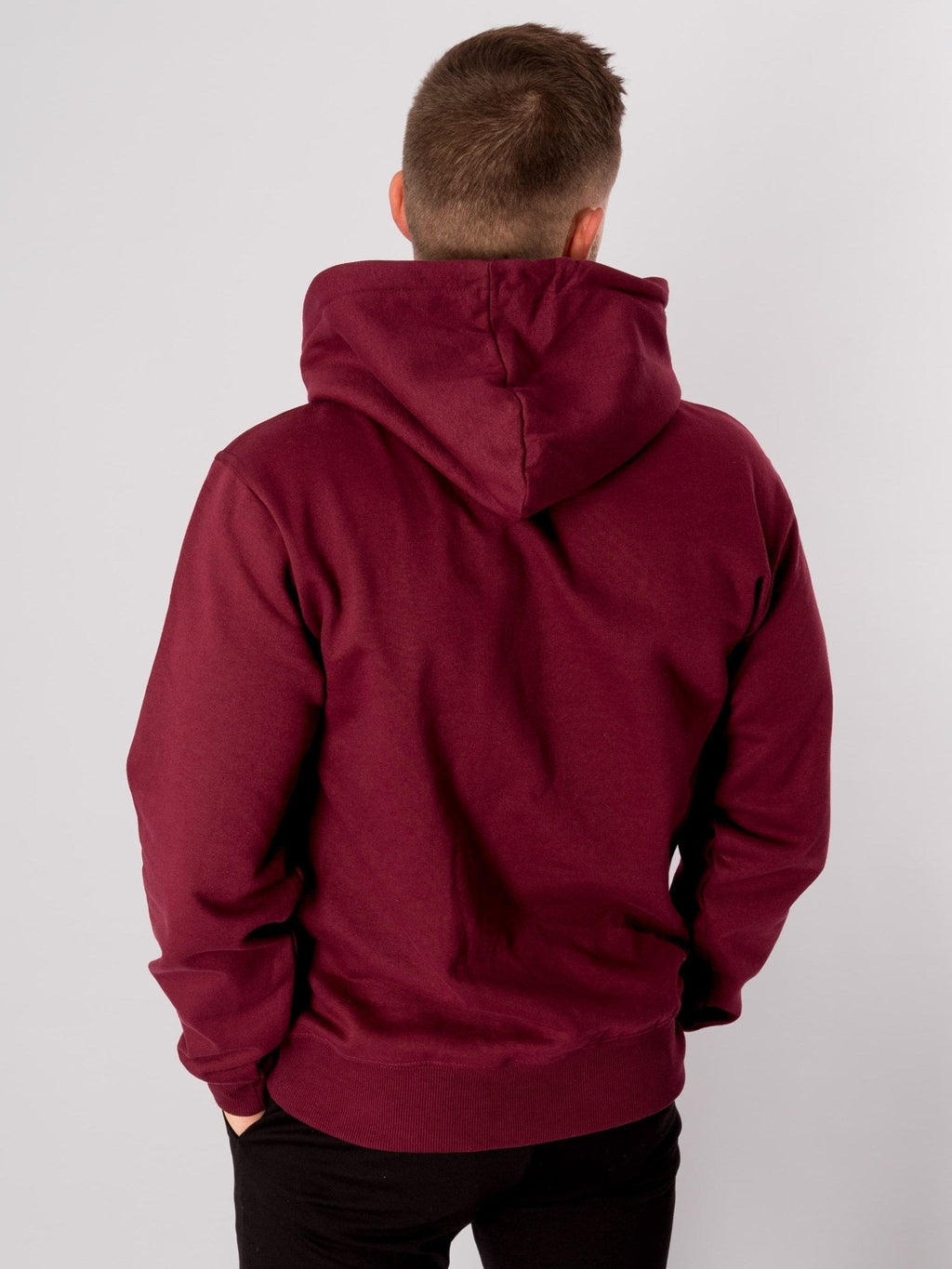 Basic Hoodie - Vinröd