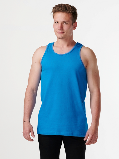 Basic Tanktop - Petroleums blå - TeeShoppen - Blå