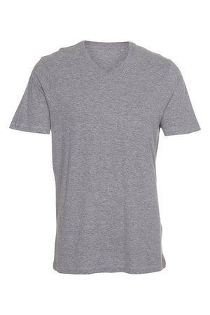 Basic V-neck Tee - Oxford Grå