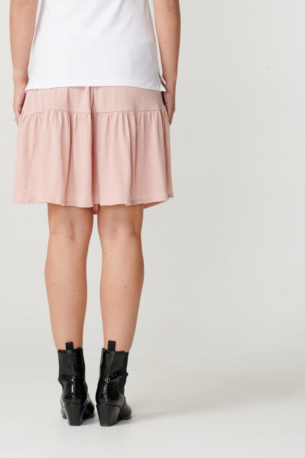 Basic mjuk mini Kjol - Misty rose