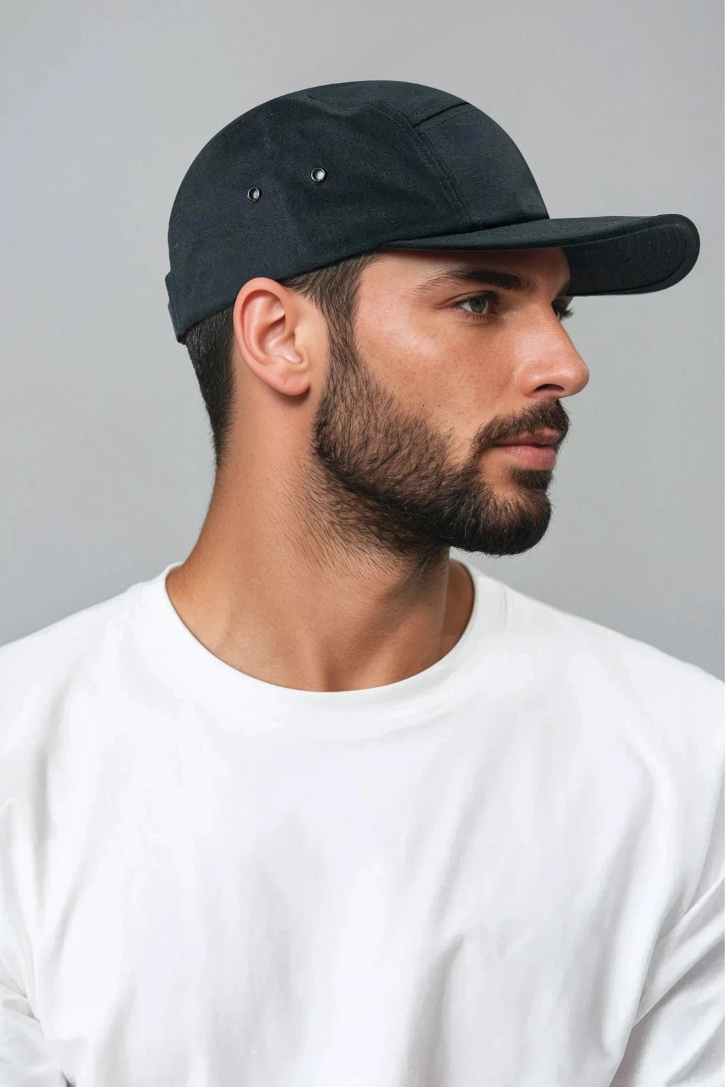 5 Panel Cap - Svart