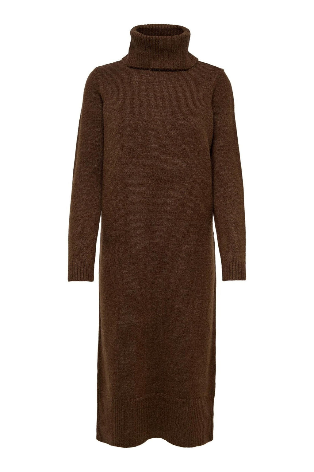 Brandie Roll Neck Klänning - Cikoria kaffe