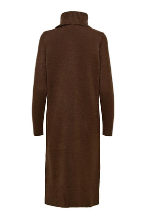 Brandie Roll Neck Klänning - Cikoria kaffe