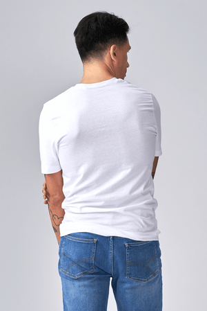 Basic V-neck Tee  - Vit