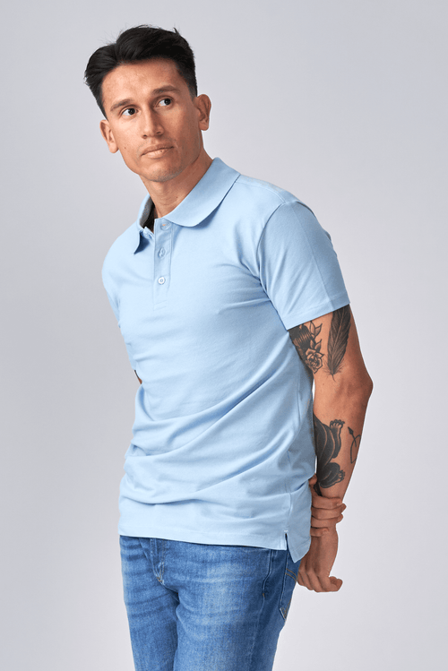 Muscle Poloskjorta - Ljusblå