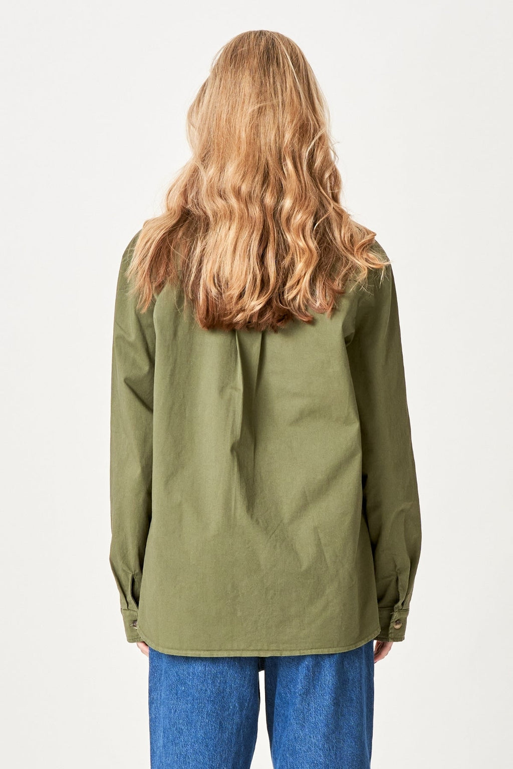 Amber Twill Skjorta - Grön
