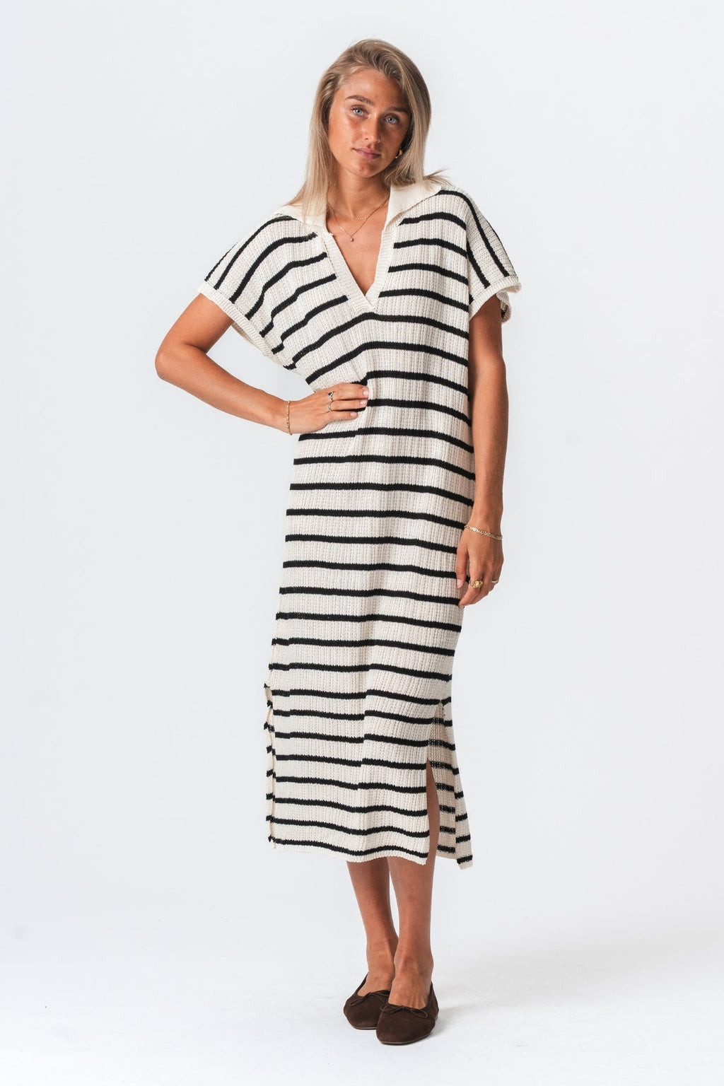 Victoria Klänning - Vit/Svart