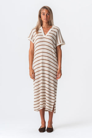 Victoria klänning - Vit-beige