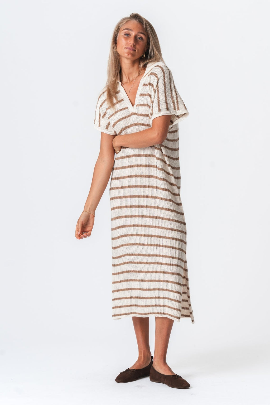 Victoria klänning - Vit-beige