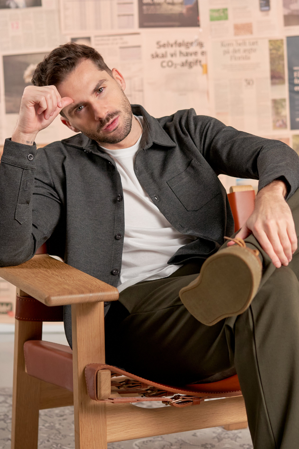 Performance Overshirt - Melangegrå