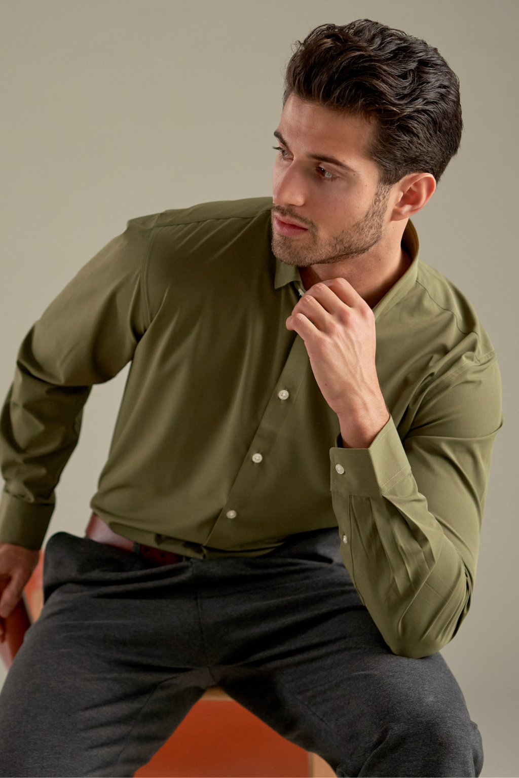 Den Originala Premium Performance Skjortan - Olive