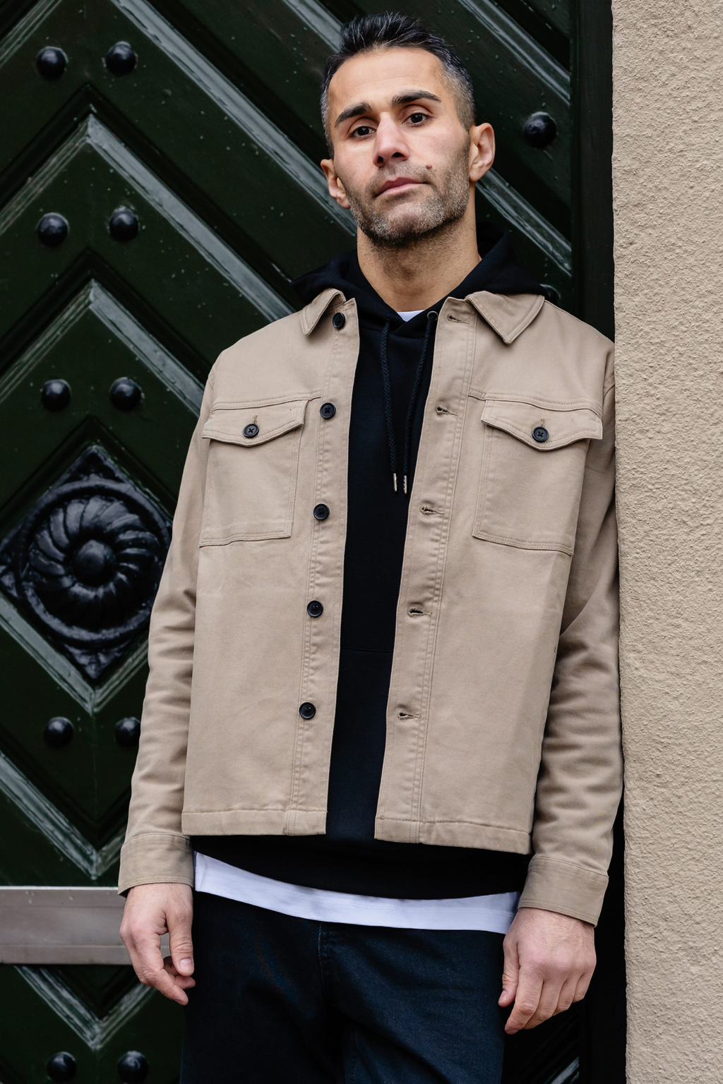 Twill Overshirt - Mörk Sand