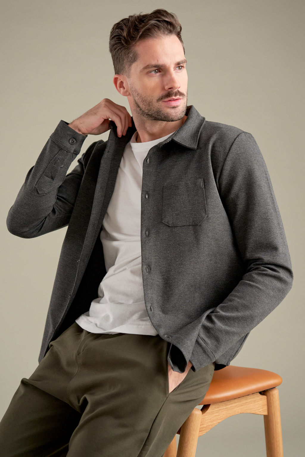 Performance Overshirt - Melangegrå